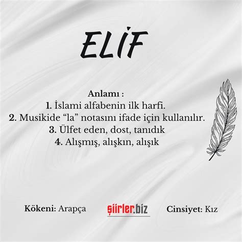 E­l­i­f­ ­İ­s­m­i­ ­v­e­ ­A­n­l­a­m­ı­